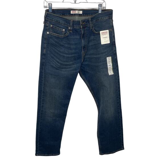 NWT Signature Levi Strauss Straight Leg Size 32x30 Jeans - Picture 1 of 3
